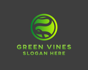 Gradient Vine Plant logo design