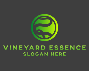 Gradient Vine Plant logo design