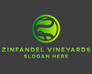 Gradient Vine Plant logo design