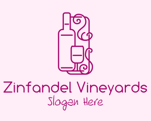 Zinfandel - Ornamental Wine Bar logo design