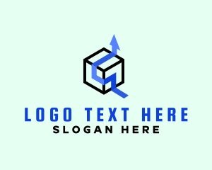 Square - Cube Arrow Logistics logo design