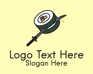 Casual Dining - Samurai Sushi Maki logo design