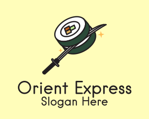 Orient - Samurai Sushi Maki logo design