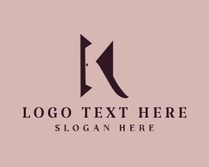 Minimalist Door Letter K Logo