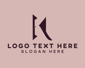 Modern - Door Company Letter K logo design