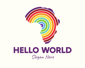 Colorful African Map logo design