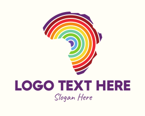 Colorful African Map Logo