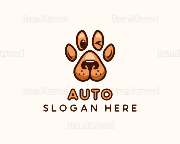 Dog Paw Cartoon Logo