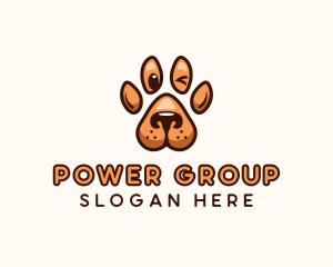 Dog Paw Cartoon Logo