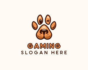 Dog Paw Cartoon Logo