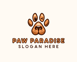 Paw - Dog Paw Cartoon logo design