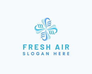 Propeller Fan HVAC logo design