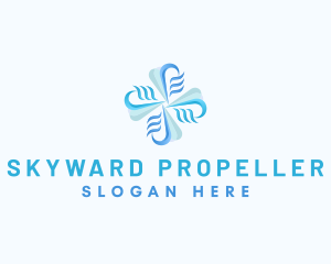 Propeller Fan HVAC logo design