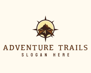 Travel Mountain Compass logo design