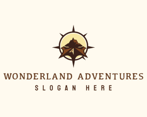 Travel Mountain Compass logo design