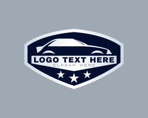 Car - Racing Car Shield logo design