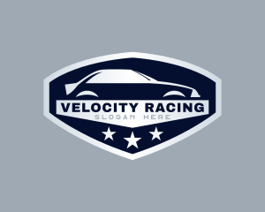 Racing Car Shield logo design