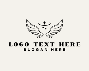 Holy - Divine Angel Wings logo design