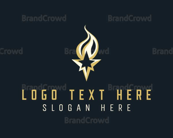 Flame Torch Star Agency Logo