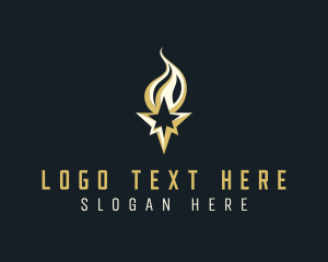 Torch - Flame Torch Star Agency logo design