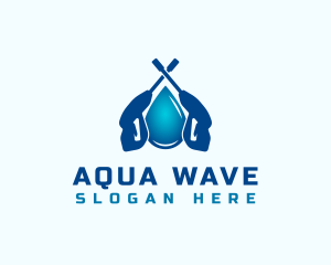 Pressure Wash Droplet logo design