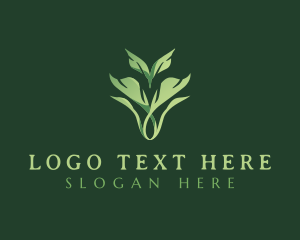 Eco - Leaf Farming Agriculture logo design