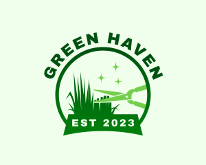 Green Garden Shears logo design