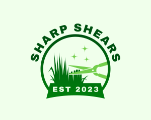 Shears - Green Garden Shears logo design