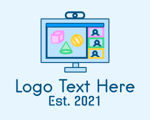 Teach - Online Class Meeting logo design