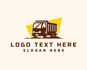 Construction - Logistics Truck Transportation logo design
