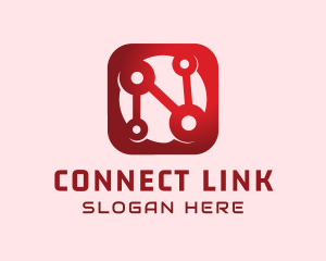 Link - Tech Network Letter N logo design