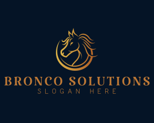 Horse Stallion Equestrian logo design