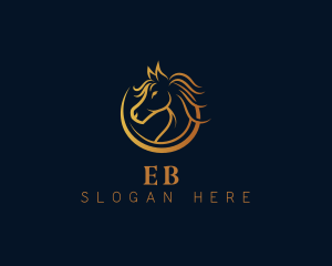 Running - Horse Stallion Equestrian logo design