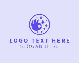 Cleaning - Okay Clean Hand logo design
