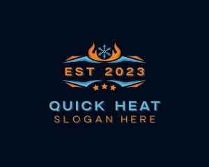 Hvac Heating Cooling logo design