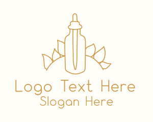 Flower Petal Dropper Bottle Logo