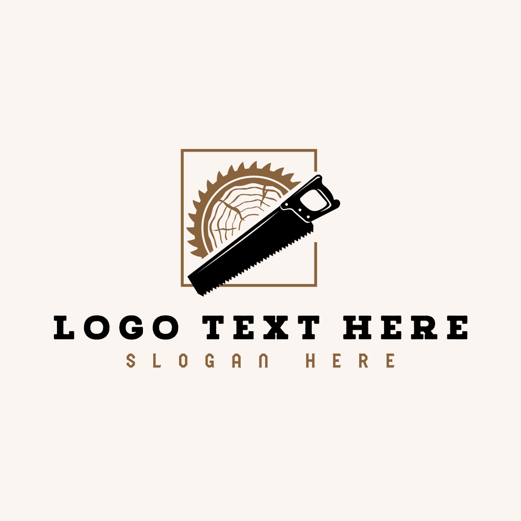 Woodwork Saw Log Logo | BrandCrowd Logo Maker