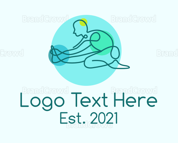 Outline Yoga Stretch Logo