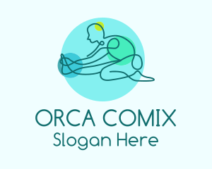 Outline Yoga Stretch  Logo