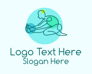 Outline Yoga Stretch  Logo