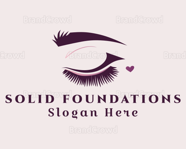 Heart Eyelash Salon Logo