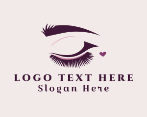 Eyeshadow - Heart Eyelash Salon logo design