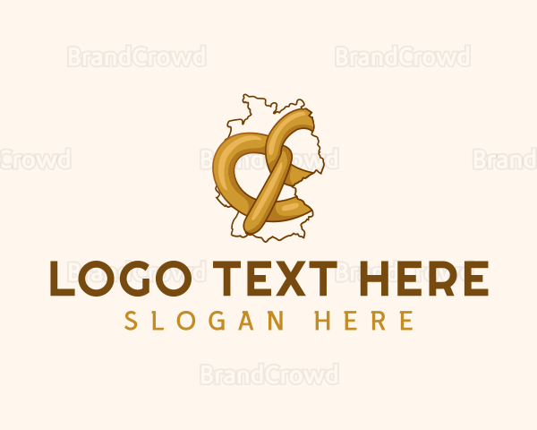 Germany Pretzel Snack Logo