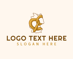 Germany Pretzel Snack Logo