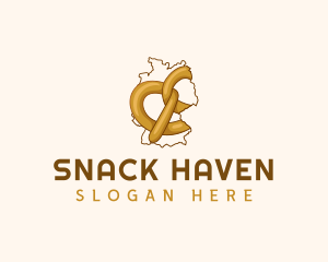 Germany Pretzel Snack logo design