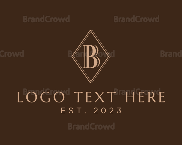 Elegant Diamond Letter B Logo