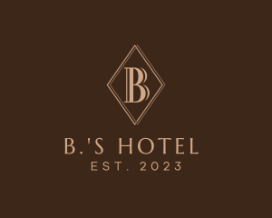 Elegant Diamond Letter B logo design