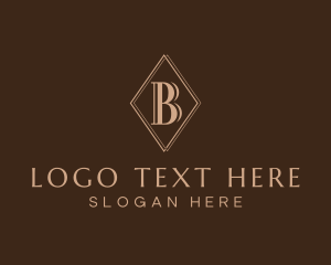 Elegant Diamond Letter B Logo