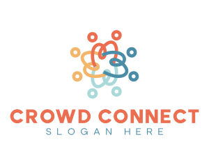 Crowd - Multicolor People Crowd logo design