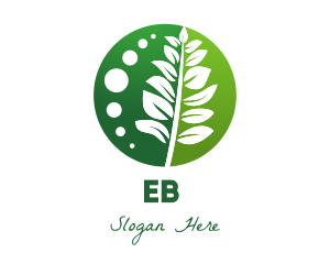 Circle - Leaf Plant Sustainability logo design